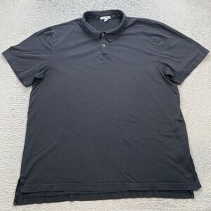 James Perse Sueded Jersey Polo Shirt Men's Size 2XL 5 Cotton USA Made SS